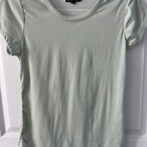 Poof! Green Ribbed Short Sleeve Tee